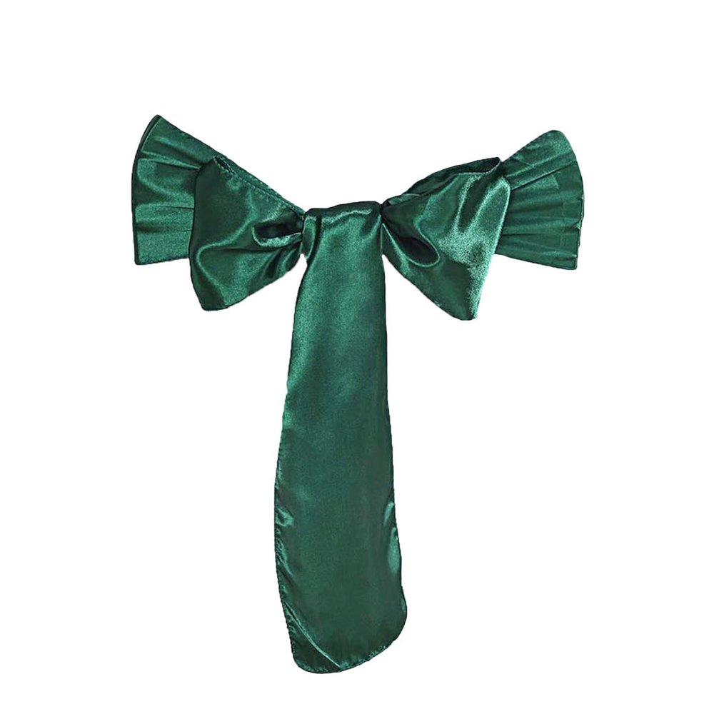 Balsa Circle 20 Hunter Green Satin Chair Sashes Bows Ties for Wedding Decorations Party Supplies Events Chair Covers Decor Banquet Reception