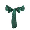 Balsa Circle 20 Hunter Green Satin Chair Sashes Bows Ties for Wedding Decorations Party Supplies Events Chair Covers Decor Banquet Reception view 1