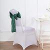 Balsa Circle 20 Hunter Green Satin Chair Sashes Bows Ties for Wedding Decorations Party Supplies Events Chair Covers Decor Banquet Reception view 2