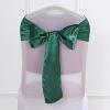 Balsa Circle 20 Hunter Green Satin Chair Sashes Bows Ties for Wedding Decorations Party Supplies Events Chair Covers Decor Banquet Reception view 3