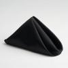 10 pcs 20-Inch Black Satin Dinner Napkins - for Wedding Party Reception Events Restaurant Kitchen Home view 4