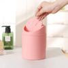 NTIYOU Garbage Cans Garbage Cans, Desktop Trash Can with Lid Plastic Mini Waste Paper Basket Swing Lid Clamshell Type Dressing Table Etc Basket view 3