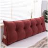 Large Backrest Cushions Triangular Reading Pillow, Headboard Pillow / Triangular Bedside Cushion, Long Pillows With Zipper Cover, Soft, Comfortable And Breathable ( Color : Wine red , Size : 120cm/47i view 1