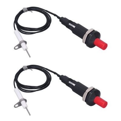 2Pcs Piezo Ignition Gas Spark Igniter Piezoelectric with Ignition Needle for Fireplace Oven Heater Kitchen
