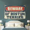 Abipuir Tapestry for Men Beware of Boston Terrier Tapestry Man Cave Bar Stuff for Boys Room (Size : 100X150CM) view 3