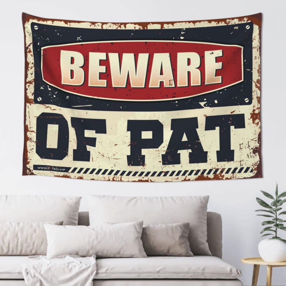Bedroom Door Decor Beware Of Pat Tapestry Wall Hanging Decor Asthetic Room Decore (Size : 75X100CM)