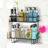 DINEST 2 Tier Over the Toilet Storage Shelf Rack Organizer, Sturdy Bathroom Organizer Shelves, Space Saver Multifunctional Wall Mounted Design, No Drilling Anti-Rust Bathroom - Black view 1