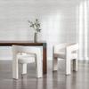 Wahson Modern Dining Chair Set of 6, Velvet Upholstered Barrel Kitchen Chair, Round Dining Chairs with Wooden Legs, Assembled Accent Armchairs for Dining Room/Living Room/Bedroom/Side, Ivory view 4