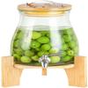 ZARUX Beer Dispenser for Home Juice Dispenser Glass Beverage Dispenser with Stand Glassware for Water Juice Beer Wine Liquor for Water view 1