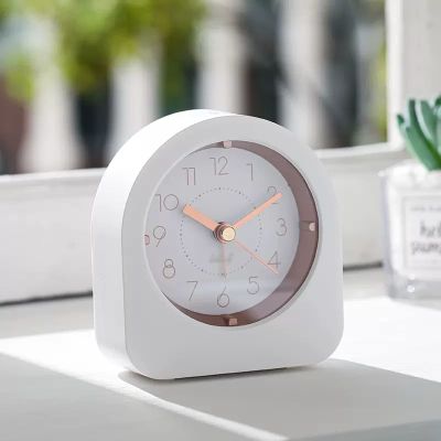 HASMI Display Clock 3" Kids Alarm Clock Analog Desk Clock Silent Non Ticking, Backlight, Battery Operated for Bedroom Digital Clocks (Color : E)