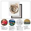 Baby Lion Cub Poster Animal Prints,Nursery Wall Art For Kids,Jungle Theme Baby Room Decor-Baby Girls & Boys Nursery Decor-Woodland Nursery Decor-Animal Nursery Decor-16"x24" canvas print with frame view 2
