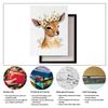 Gazelle Flower Crown Cute Nursery Botanical Wall Art Print,Safari Nursery Decor-Baby Safari Nursery Decor-Nursery Wall Decor-Nursery Safari Decor Nursery-Baby Decor,8"x12" canvas print with frame view 2