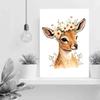 Gazelle Flower Crown Cute Nursery Botanical Wall Art Print,Safari Nursery Decor-Baby Safari Nursery Decor-Nursery Wall Decor-Nursery Safari Decor Nursery-Baby Decor,8"x12" canvas print with frame view 3