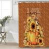 Tersuger Fabric Shower Curtain 72x84 Inch, Thanksgiving Fall Pumpkin Sunflowers Bird Shower Curtain for Bathroom with Hooks,Waterproof Bath Shower Curtain Sets Decorative Bathroom Accessories view 1