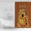 Tersuger Fabric Shower Curtain 72x84 Inch, Thanksgiving Fall Pumpkin Sunflowers Bird Shower Curtain for Bathroom with Hooks,Waterproof Bath Shower Curtain Sets Decorative Bathroom Accessories view 2