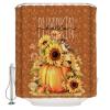 Tersuger Fabric Shower Curtain 72x84 Inch, Thanksgiving Fall Pumpkin Sunflowers Bird Shower Curtain for Bathroom with Hooks,Waterproof Bath Shower Curtain Sets Decorative Bathroom Accessories view 4