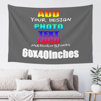Custom Tapestry For Home Decor 60x40 inch Horizontal Add Your Photo Text Logo Personalized Funny Wall Hanging Art Tapestries Custom Backdrops Banners and Signs Posters Flags for Bedroom Living Room DimGray