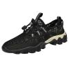CsgrFagr Men's Shoes Summer Breathable Mesh Shoes Sports Casual Shoes Men's Hiking Shoes Tourism Hiking Big Screen (Black, 8.5) view 1