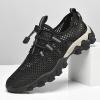 CsgrFagr Men's Shoes Summer Breathable Mesh Shoes Sports Casual Shoes Men's Hiking Shoes Tourism Hiking Big Screen (Black, 8.5) view 2