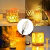 Dazzle Bright 4 Pack 6 FT Accessory Cord with LED Light Bulb E12 Socket White Cord with On/Off Switch Plug, C7 Candelabra Light Bulbs for Holiday Decorations, Christmas Village House, Pumpkin Lights view 2