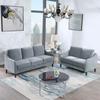 kevinplus Velvet Sofa Couch 2 Set for Living Room, Modern Sectional 2-Pcs Upholstered Sofa Couch for Apartment Bedroom, Loveseat + 3-Seat Sofa, Grey view 1