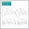 kevinplus Velvet Sofa Couch 2 Set for Living Room, Modern Sectional 2-Pcs Upholstered Sofa Couch for Apartment Bedroom, Loveseat + 3-Seat Sofa, Grey view 2