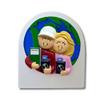 3D Personalized Our First Christmas Ornament 2025 Vacation Couple Ornaments Travel The World Ornament 2025 Family of 2 Male and Blonde Female for Couples Ornaments Couples Unique Gifts view 3