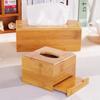 Bamboo Facial Tissue Box HolderWooden Tissue Paper Boxes Holder Dispenser Decorative Tissue Box Holder for BathroomsBedroomKitchenCar(Rectangular) view 3