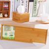 Bamboo Facial Tissue Box HolderWooden Tissue Paper Boxes Holder Dispenser Decorative Tissue Box Holder for BathroomsBedroomKitchenCar(Rectangular) view 4