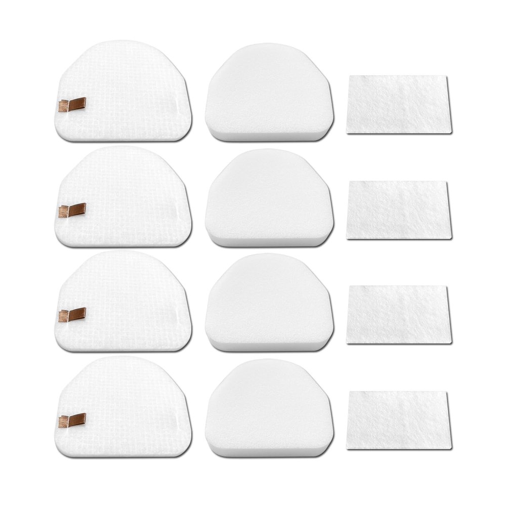 Filter Replacements Compatible with Shark Vacuum NV100 NV100C NV105 NV106 NV200 NV201 NV202 UV300 NV450 NV480 NV481 NV482,NV100 26,NV105 26,4-Sets Foam & Felt Filters,Replace Part # XFF450 & XFL100