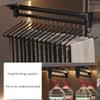 ELICNA Closet Clothes Hanger Rail Adjustable Heavy Duty Steel Clothes Storage Hanger Rack Top Mount Wardrobe Rack (Color : Black, Size : 460mm/18inch) view 4