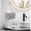 Cabilock 1pcs Plastic Hanging Shower Organizer Basket Hook Space-saving Storage for Bathroom and Kitchen Easy to Install No Drill Required Grey view 3