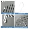 Cabilock 1pcs Plastic Hanging Shower Organizer Basket Hook Space-saving Storage for Bathroom and Kitchen Easy to Install No Drill Required Grey view 4