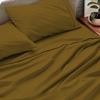 GOKOCO Luxury Soft 4 Piece Sheet Set 800 Thread Count 100% Egyptian Cotton Twin XL Size Bed Sheet Set, Super Soft Sateen Weave, Fit Mattress 12'' Deep Pocket - Taupe Solid Luxury Sheet Set view 4