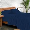 GOKOCO Luxury Soft 4 Piece Sheet Set 800 Thread Count 100% Egyptian Cotton Queen XL Size Bed Sheet Set, Super Soft Sateen Weave, Fit Mattress 12'' Deep Pocket - Navy Blue Solid Luxury Sheet Set view 1