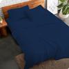 GOKOCO Luxury Soft 4 Piece Sheet Set 800 Thread Count 100% Egyptian Cotton Queen XL Size Bed Sheet Set, Super Soft Sateen Weave, Fit Mattress 12'' Deep Pocket - Navy Blue Solid Luxury Sheet Set view 2