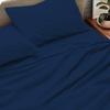 GOKOCO Luxury Soft 4 Piece Sheet Set 800 Thread Count 100% Egyptian Cotton Queen XL Size Bed Sheet Set, Super Soft Sateen Weave, Fit Mattress 12'' Deep Pocket - Navy Blue Solid Luxury Sheet Set view 4