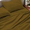 GOKOCO Luxury Soft 4 Piece Sheet Set 800 Thread Count 100% Egyptian Cotton Short Queen Size Bed Sheet Set, Super Soft Sateen Weave, Fit Mattress 12'' Deep Pocket - Taupe Stripe Luxury Sheet Set view 4