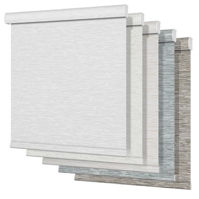 Boolegon Light Filtering Roller Shades for Windows,Cordless,Roller Blinds,Thermal Insulated Fabric UV Protection,Window Blinds Shades for Home,Office,Bedroom,Door,Light Filtering-White,59" W x 36" H