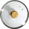BAZAC Transparent Tempered Glass Saucepan Lid with Stainless Steel Rim, to Fit All Saucepans and Frying Pans Replacement Pot Lids-20 cm view 1