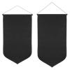 PATIKIL Enamel Pin Display Banner, 1Set/2Pcs Canvas Blank Holder Board Wall Hanging for Trading Badge Flag Collection Organizer Book Collector Case Pennant Felt Bag Box, Black view 1