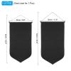 PATIKIL Enamel Pin Display Banner, 1Set/2Pcs Canvas Blank Holder Board Wall Hanging for Trading Badge Flag Collection Organizer Book Collector Case Pennant Felt Bag Box, Black view 2