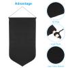 PATIKIL Enamel Pin Display Banner, 1Set/2Pcs Canvas Blank Holder Board Wall Hanging for Trading Badge Flag Collection Organizer Book Collector Case Pennant Felt Bag Box, Black view 3
