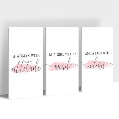 3 Piece Motivational Quotes Canvas Print Pictures Wall Decor, Men Women Inspirational Framed Artwork Home Office Decor 12"x18" x 3 Pcs