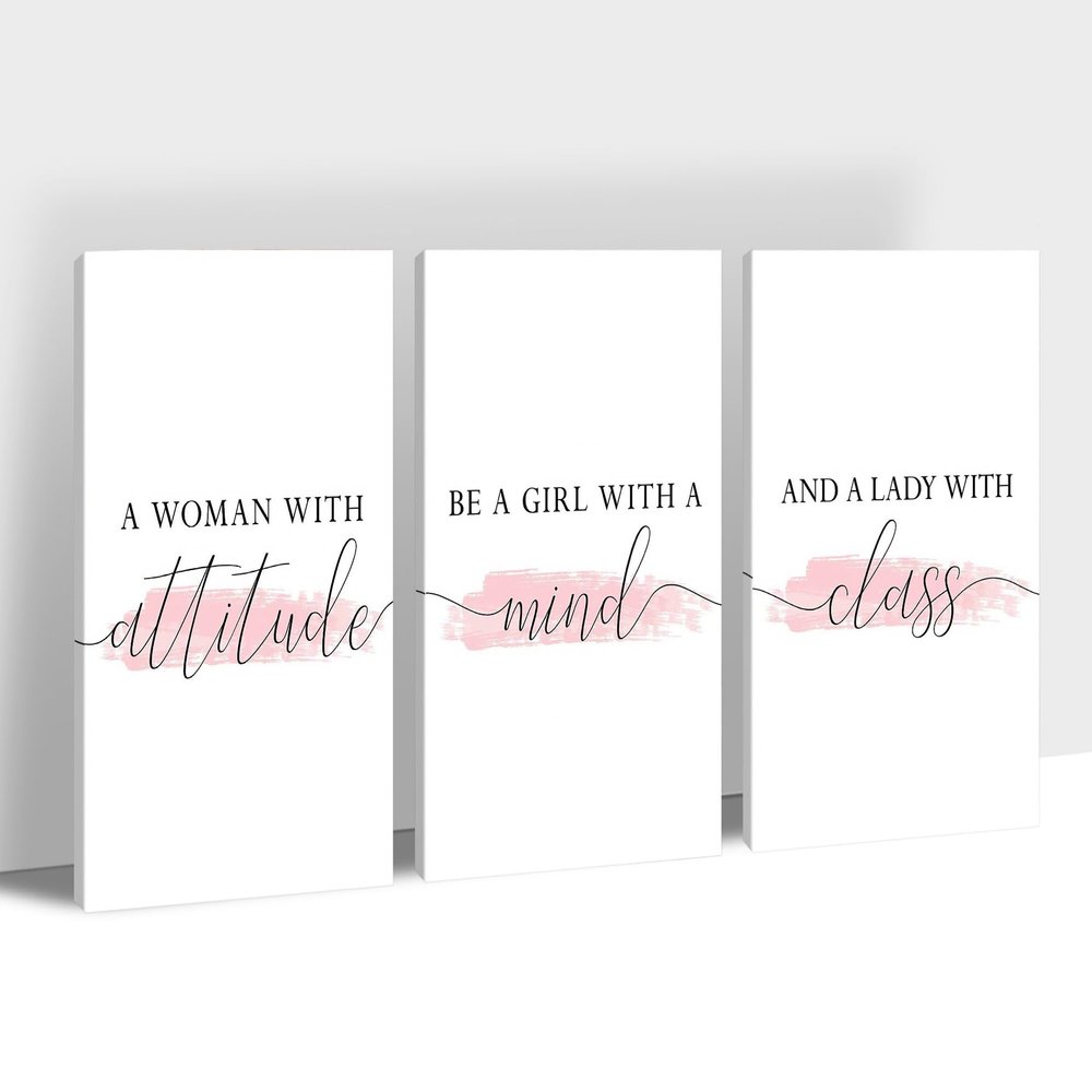 3 Piece Motivational Quotes Canvas Print Pictures Wall Decor, Men Women Inspirational Framed Artwork Home Office Decor 12"x18" x 3 Pcs
