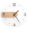 WOOXGEHM Wall Clock, Silent No Ticking Modern Clock, Side Offset Hook Design, Modern Scandinavian Wall Clock for Bedroom, Living Room, Studio, Store view 1