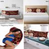 Christmas Santa King Size Pillowcases, Soft Bed Throw Pillow Covers Sham Luxury Decorative Couch Sofa Long Body Lumbar Bolster Cushion Case with Envelope Closure, Winter Snowflake Farmhouse Red Plaid view 4