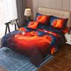 JQinHome Full Football and Fire Comforter Sets for Boys,6 Piece Bed in A Bag 3D Sport Themed Bedding -All Season Soft Microfiber Bedding Sets with Pillowcase, Flat Sheet, Fitted Sheet,Cushion Cover view 3