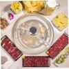 BAZAC Stainless Frying Pan Universal Pot Lid Glass Frying Pot Stainless Steel Cover Microwave Oven Cover Glass Cover Universal Pan Lid Glass Pot Covers for Cooking Kitchen Pot Lid Glass-32CM view 4