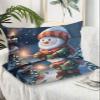 Cute Gnomes Pillowcases King Size,2 Packs Soft Bed Throw Pillow Covers Sham Luxury Decorative Couch Sofa Long Body Lumbar Bolster Cushion Case Envelope Closure,Wild Winter Christmas Forest Dwarf Tree view 2